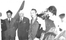 XXX-lecie PRL 1974 r. Na zdjęciu Stanisław Śląski (naczelnik gminy), p. Michalak (przewodniczący Rady Narodowej), z tyłu były dyrektor Banku SB_1