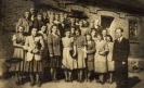 Chór kościelny w Pępowie dyr St. Buchwald obok Helena Nowicka, pierwsza od lewej Helena Wałkiewicz Pępowo 1957_1